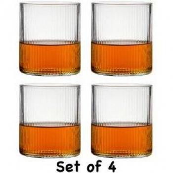 Colección de 4 Vasos Ripple Multiusos (Whisky/Agua/Jugo)