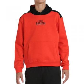 Sudadera J. Smith Bitas JR con gorro rojo fuego 965