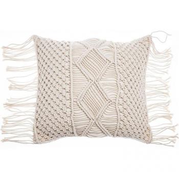 Tapa de Almohada Artesanal en Macramé