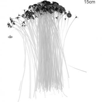 Fils de mèche blanche tressés coton – 60 m, usage lampes à huile