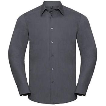 Russell Collection Chemise à Manches Longues 3XL – Gris