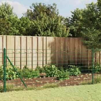 Barrière Treillis Métallique Verte Ancrée – 10 m de Longueur