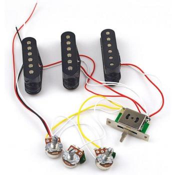 Electric Guitar Pickup Wiring Harness SSS SSH HH with 5-Way Switch for ST