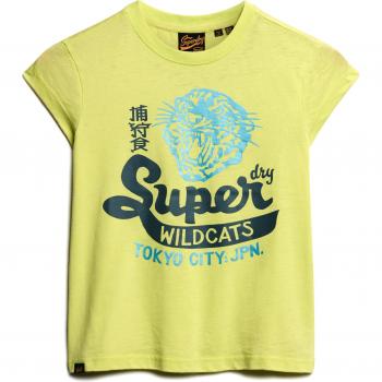 Maglietta A Maniche Corte Superdry Varsity Burnout Cap Limone Tonic L
