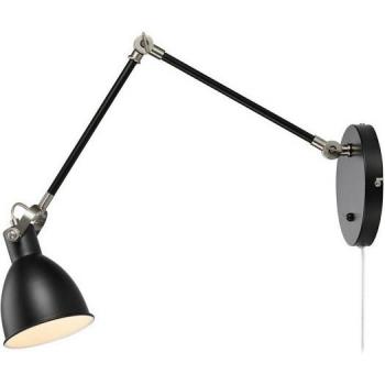 Markslojd Black Wall Sconce with Plug