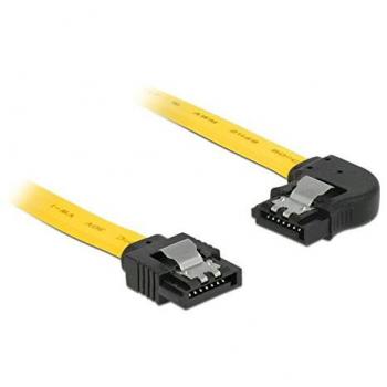 20 cm SATA 6 Gb/s Male to Male Left Angle Cable Yellow