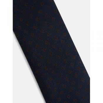 Azul Marino Silbon – Corbata de Lana con Detalle Pequeño