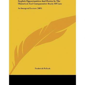 English Opportunities And Duties In The Historical And Comparative Study Of Law