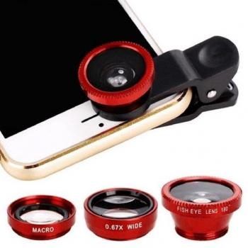 Mobile Phone Camera Lens Set: Fisheye, Wide Angle, Macro for iPhone and Android