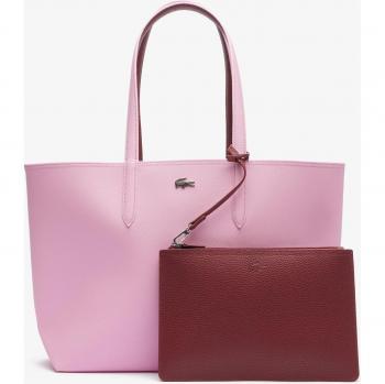 Bolso con estampado bicolor rosa y lila para mujer, marca Lacoste, modelo Anna Reversible