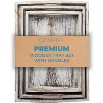 ClassicCove White Wood Trays