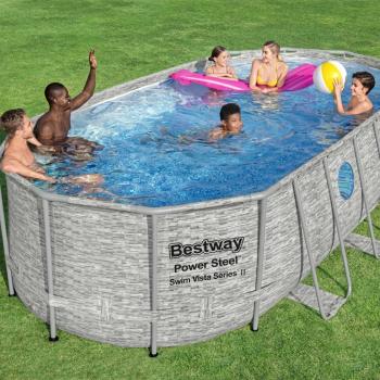 Bestway Power Steel Swim Vista Oval Frame Pool Set 549 x 274 x 122 cm