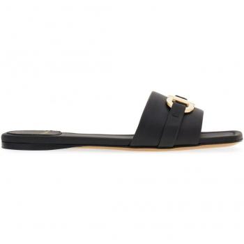 Ferragamo Women's Flat Sandals in Black | Size 7.5