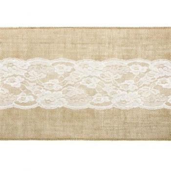 Jutenscherben‑Tischband für Partys – 28 × 275 cm