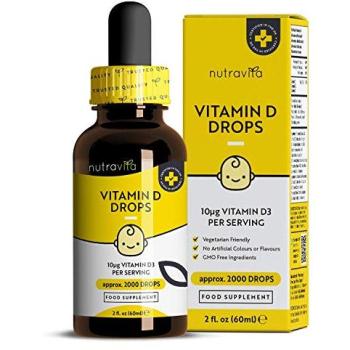 Nutravita Pediatric Vitamin D3 Liquid – 60 mL, 400 IU per Drop