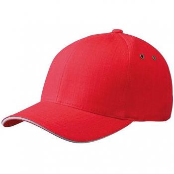 Myrtle Beach Red FlexFit Ripstop Sandwich Cap S/M