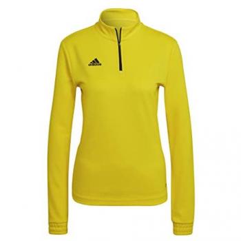 Adidas Entrada 22 Damen Trainingspullover Halbzip Gelb Schwarz XL