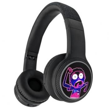 Morty & Rick Light‑Up 2‑in‑1 Wireless Earphones – Ebony