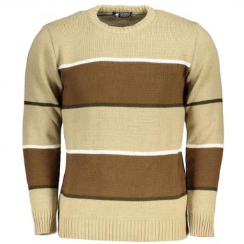 U.S. Polo Assn. Men's XL Grand Polo Beige Crew Neck Sweater with Contrast Details