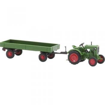 Agricultural Deutz F1M 414 Bus, Model 54102 H0 with Attached Trailer