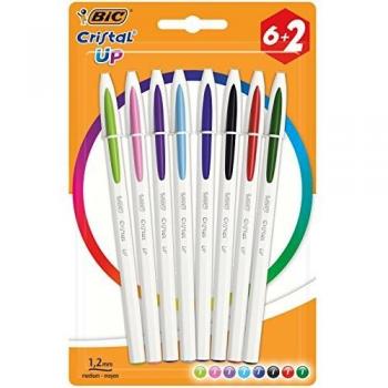 Bic Cristal UP Colores Paquete 6+2 bolígrafos Gratis