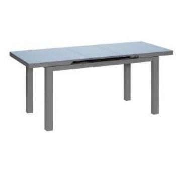 Table de terrasse extensible en aluminium gris