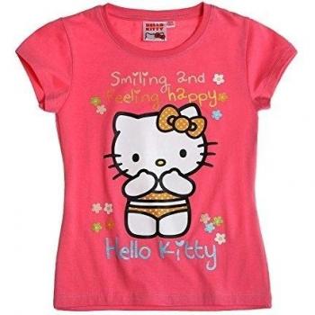 Camisa Manga Corta Hello Kitty Fucsía niña