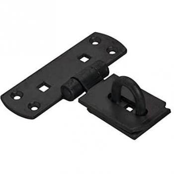 150mm Black Heavy Duty Vertical Hasp & Staple