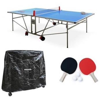 Outdoor Smash – Table de ping‑pong 2 raquettes, 3 balles, housse PVC