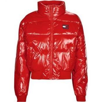 Chaqueta Glossy Tommy Jeans Badge Roja para Mujer
