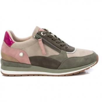 Refresh Kaki: Zapatillas de Piel para Mujer