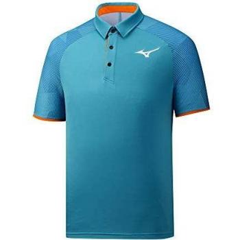 Herenshirt Mizuno Shadow in Blauwe en Oranjes tinten