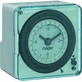 Interruttore orario Hager 72 x 72 mm, 16A, con riserva 200 ore