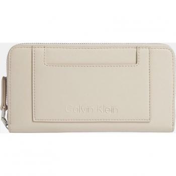 Cartera Calvin Klein grande gris con cierre y RFID