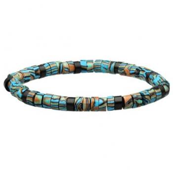 Bracelet Malachite Heishi Bleu Enfant