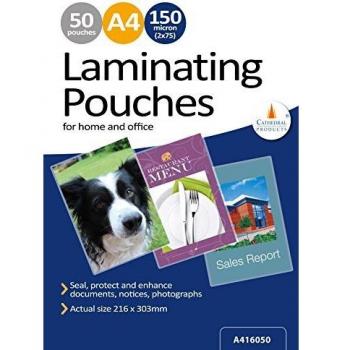 Cathedral Laminating Pouch A4 2x75 Micron Gloss Pack 50