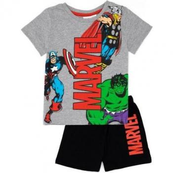 Pijamas de Superheroi para Meninos 4-5 anos Preto/Cinzento