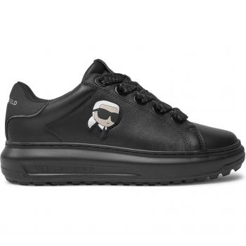 Karl Lagerfeld Damen Sneaker aus schwarzem Leder