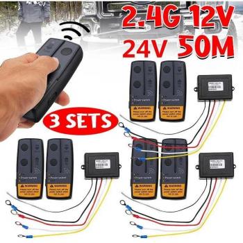 Télécommande Multi‑Voiture 3 unités 2,4 GHz 12/24 V 50 m