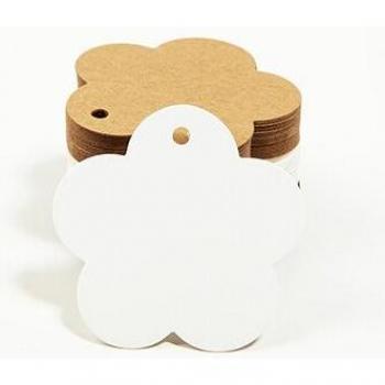 Kraft Paper Luggage Labels with Floral Design (Pack of 100)
