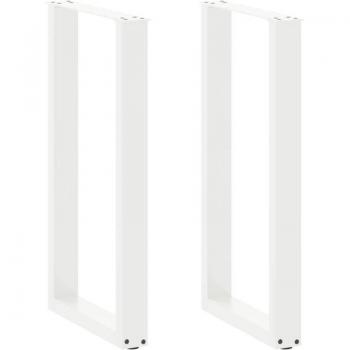 Gambe per Tavolino a U, 2 pezzi, bianco, 40x91 cm in acciaio