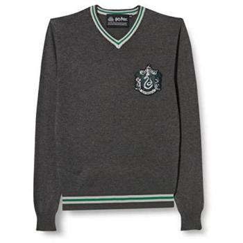 Pull-over Hommes Harry Potter – Col V – Manches longues – Serpentard – Anthracite – XXS