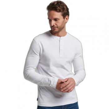T-Shirt aus 100 % Bio-Baumwolle, tunesischer Kragen, Superdry Retro‑Logo