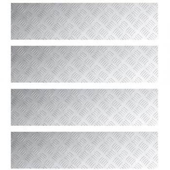 Pavimento Antiscivolo in Alluminio 4 Pali 100x25 cm – VidaXL