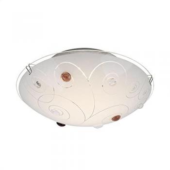 Moderne Deckenlampe mit opalem Glasschirm