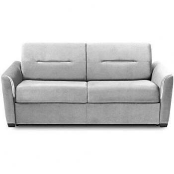 Canapé Convertible 120cm Gris Clair Matelas 16cm