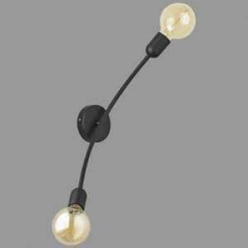 Svart metall vägglampa