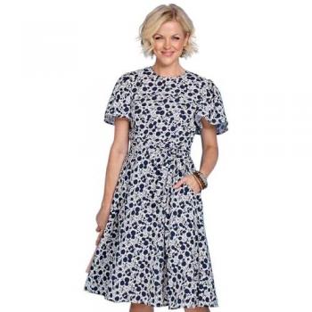 Amber Women's Elegant Pleat Front Dress