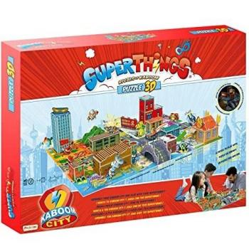 PUZLE 3D KABOOM CITY ESCENARIO MUÑECOS SUPERZINGS. Producto con existencias en España