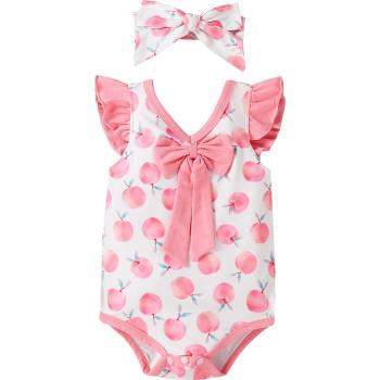 Süße Erdbeer-Pfirsich Swimwear für kleine Mädchen